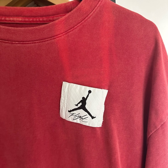 Jordan Oversized Fit Men’s Red/Orange Burnt color Vintage Shirt 100% Cotton - Picture 3 of 10